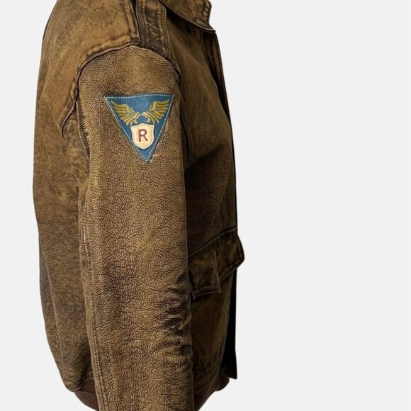 NWT Polo ralph lauren Leather Flight Jacket Sz Large L - Picture 6 of 15